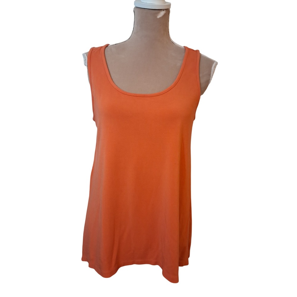 Attitudes by Renee Womens Mango  Scoop Neck Sleeveless Swing Tank Top Large